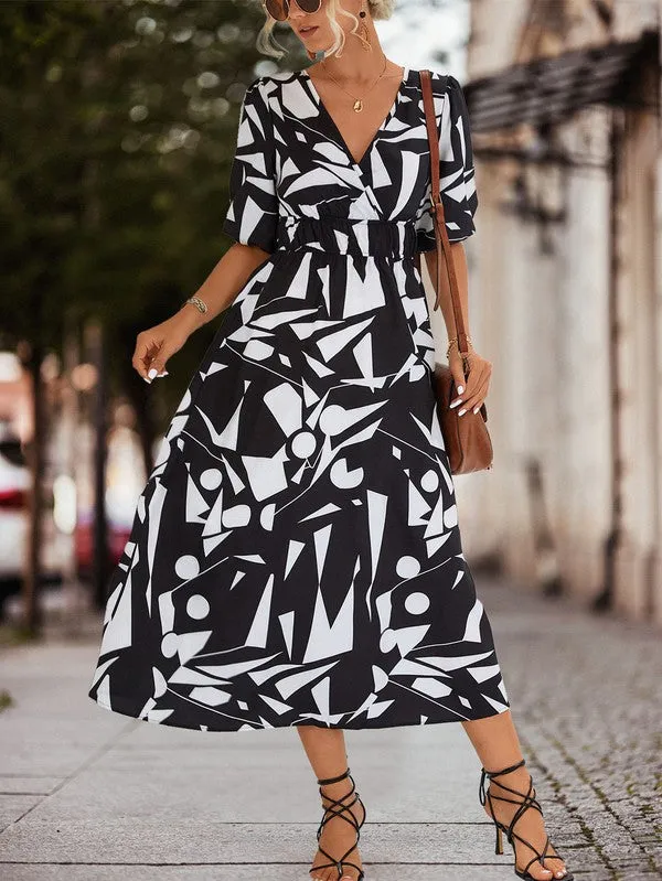 Abstract Printed Womens Dress *Online Only*