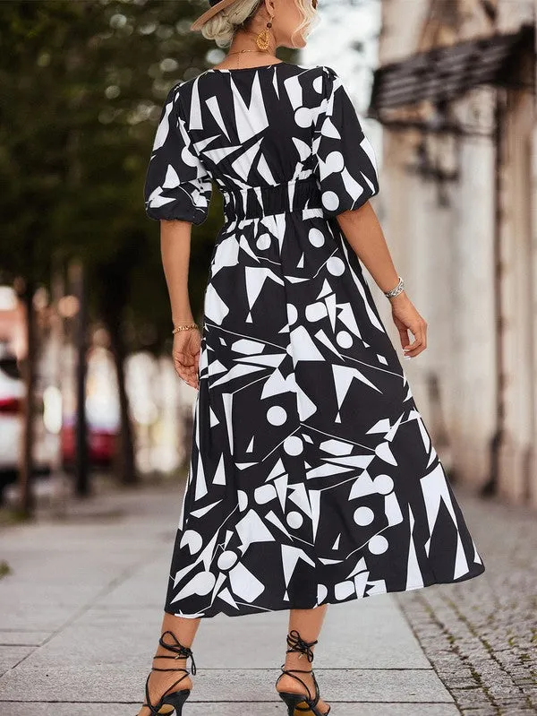 Abstract Printed Womens Dress *Online Only*