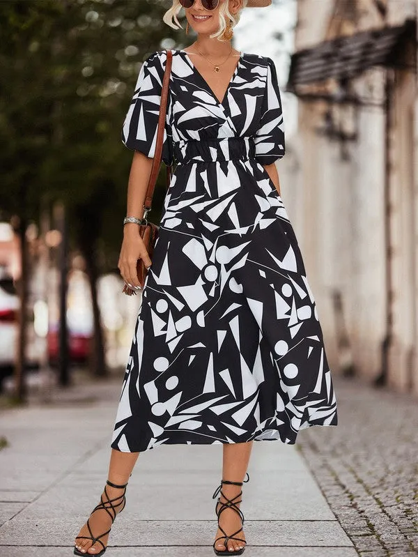 Abstract Printed Womens Dress *Online Only*