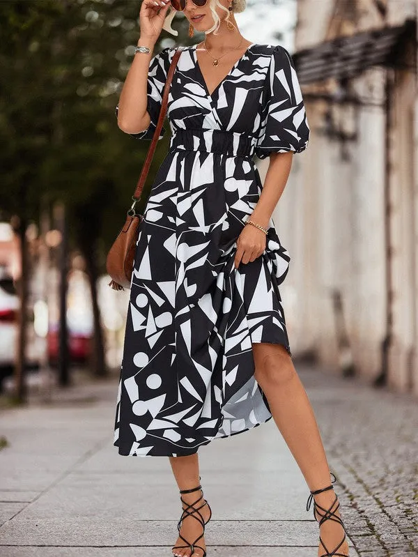 Abstract Printed Womens Dress *Online Only*