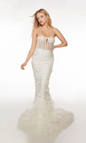 Alyce Paris Illusion Corset Prom Dress 61727