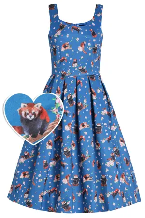 Amanda Red Panda Swing Dress