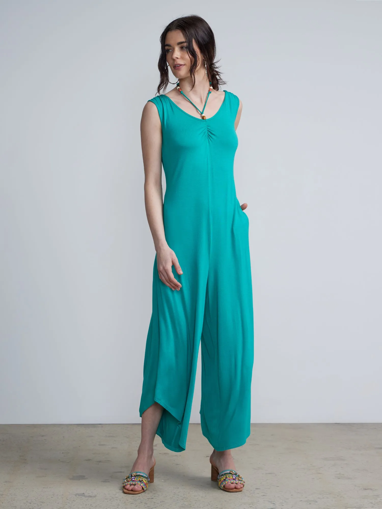 Beaded Halter Neck Jumpsuit