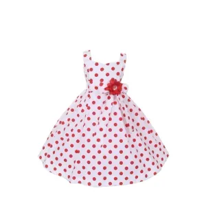 Big Girls Red Polka Dots Easter Flower Girl Dress 8-14