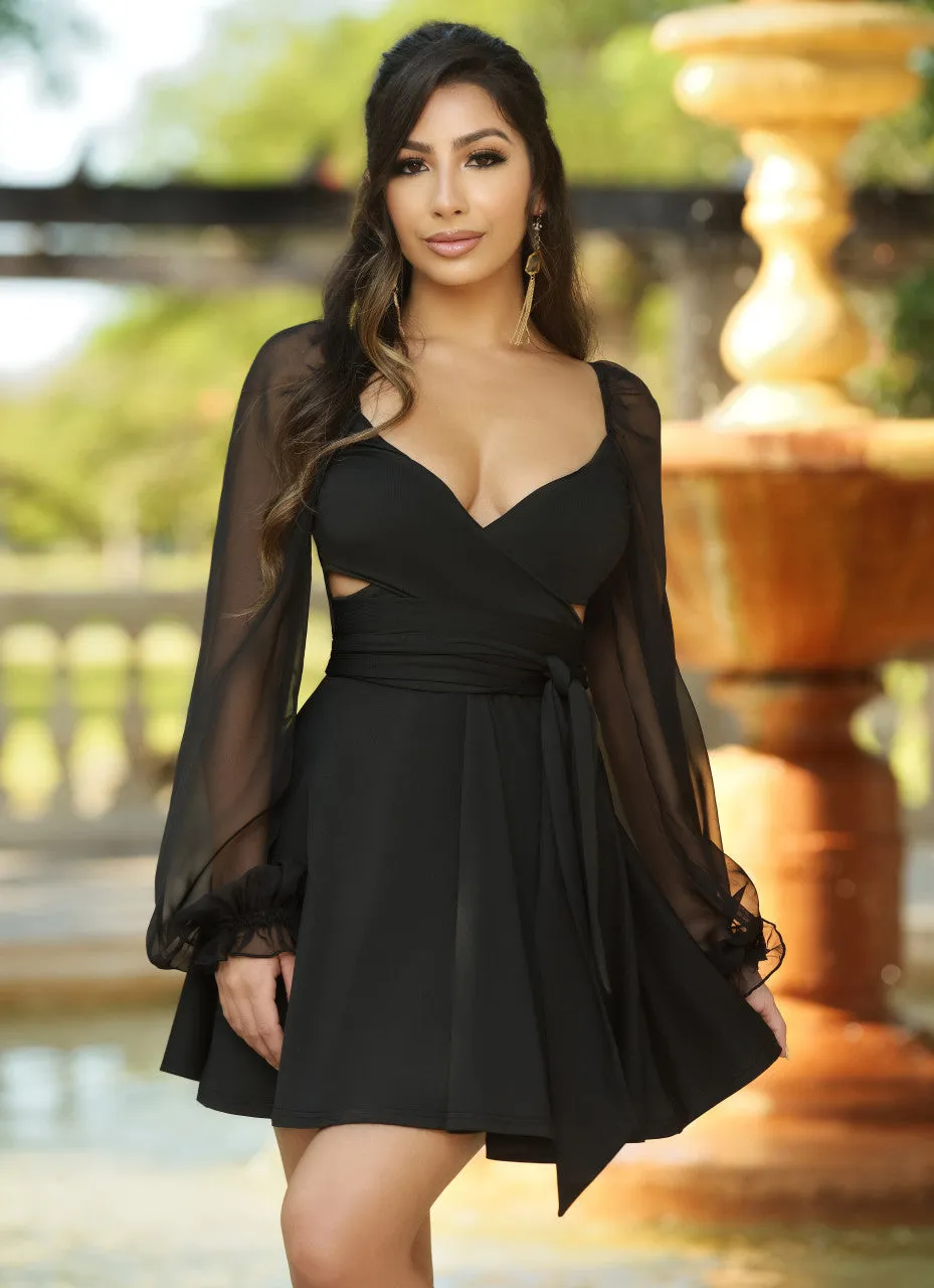 Black Vera Two Way Mini Dress