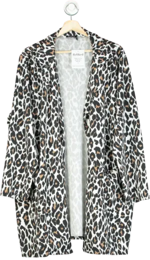 Boohoo Leopard Print Open Front Jacket UK 12