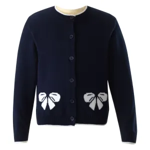 Bow Intarsia Cardigan