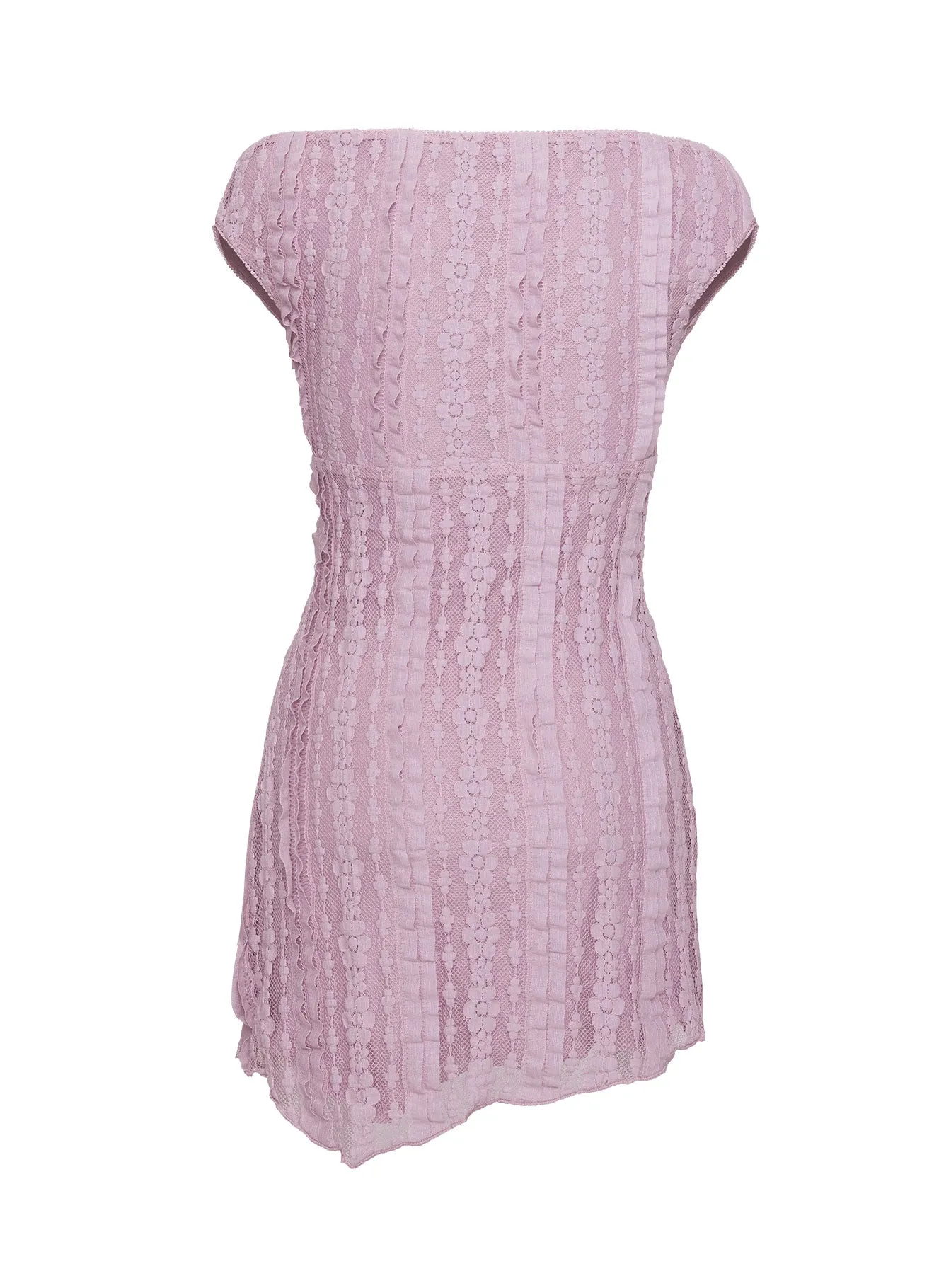 Breezy Off The Shoulder Mini Dress Lilac