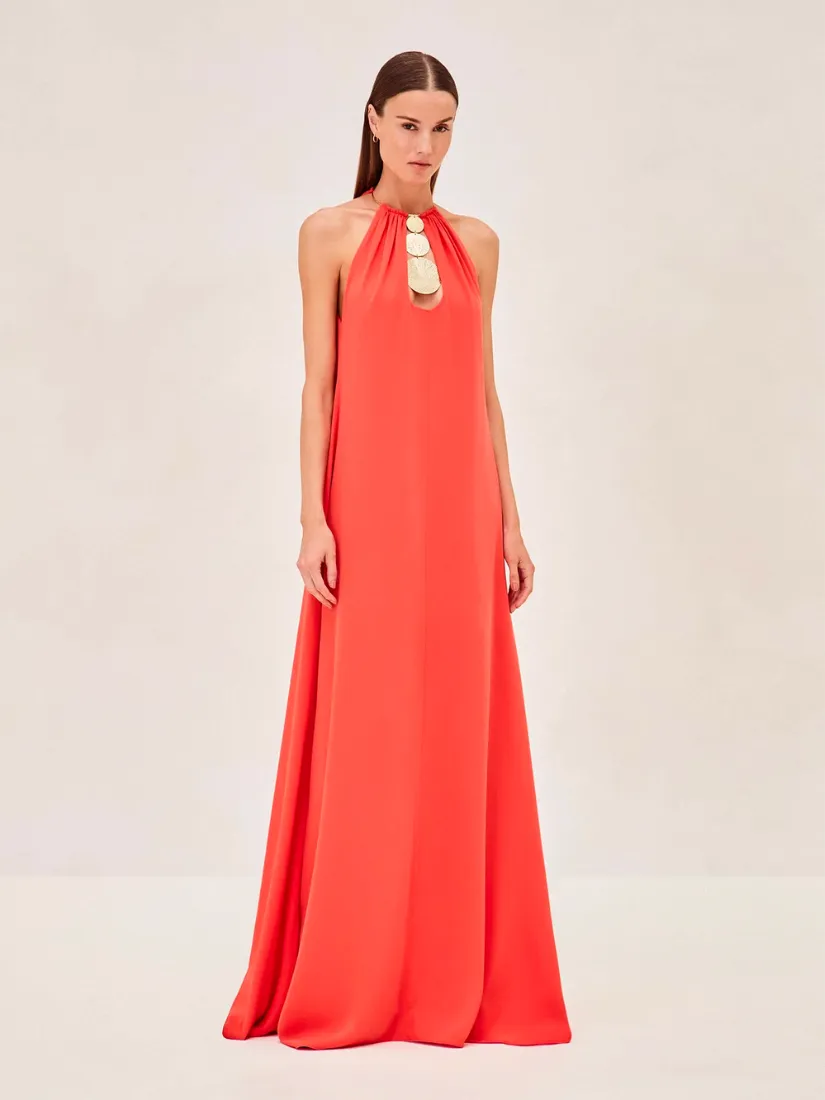 Celestino Dress Red Orange