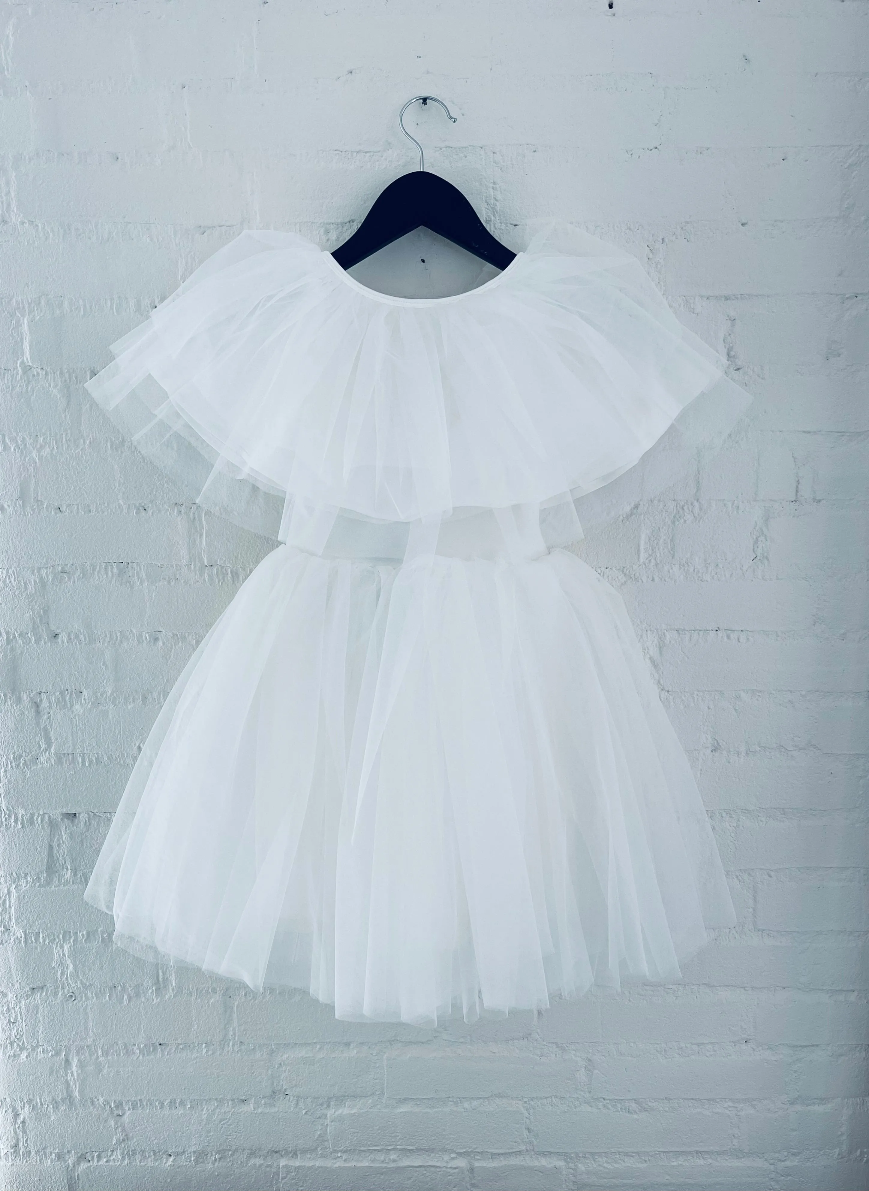 DOLLY TULLE CAPE  white