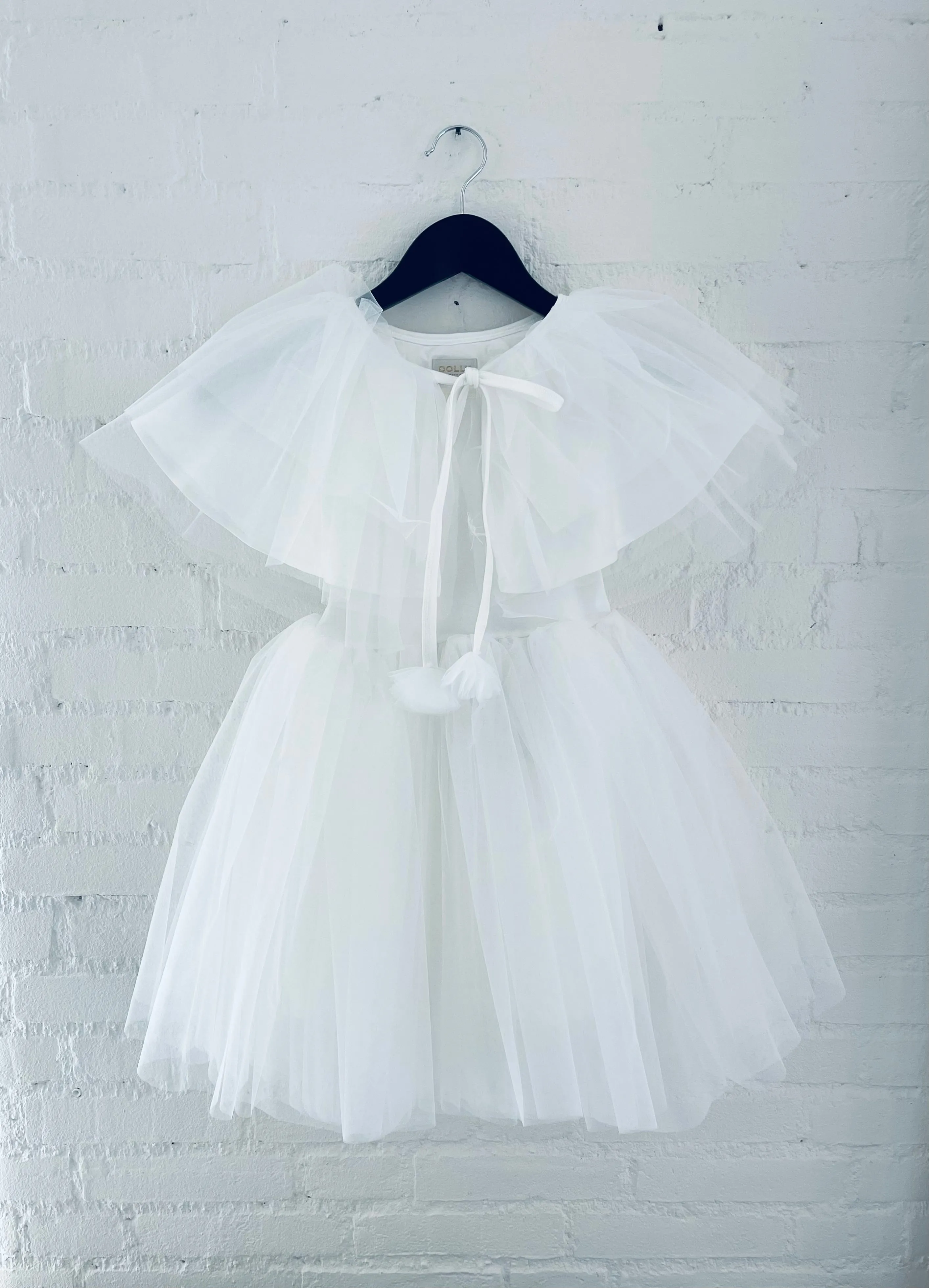 DOLLY TULLE CAPE  white