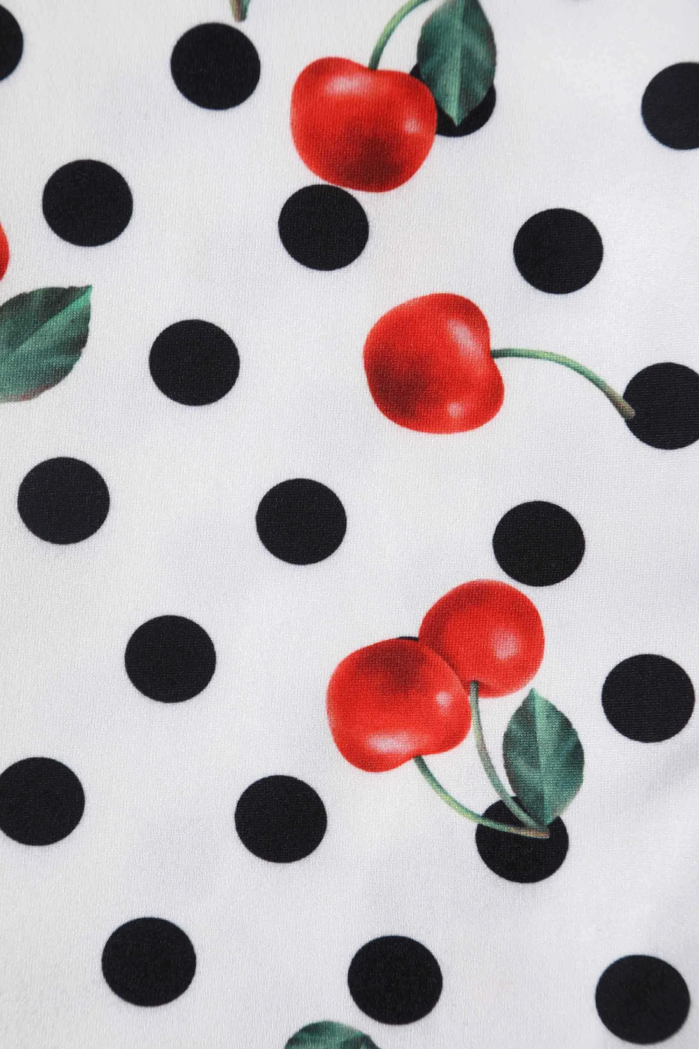 Donna Retro Cherry Polka Dot Dress