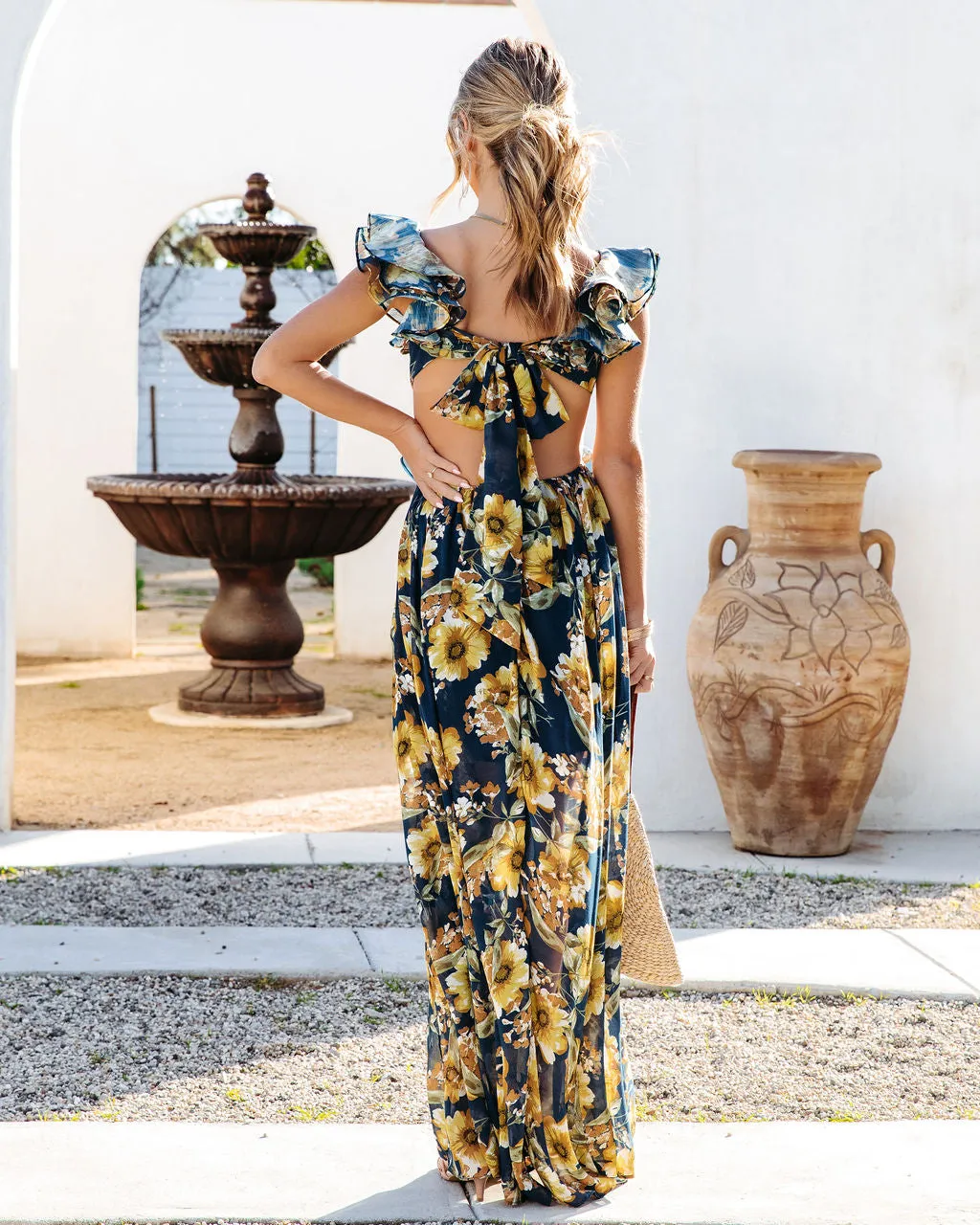 Encanto Floral Ruffle Maxi Dress