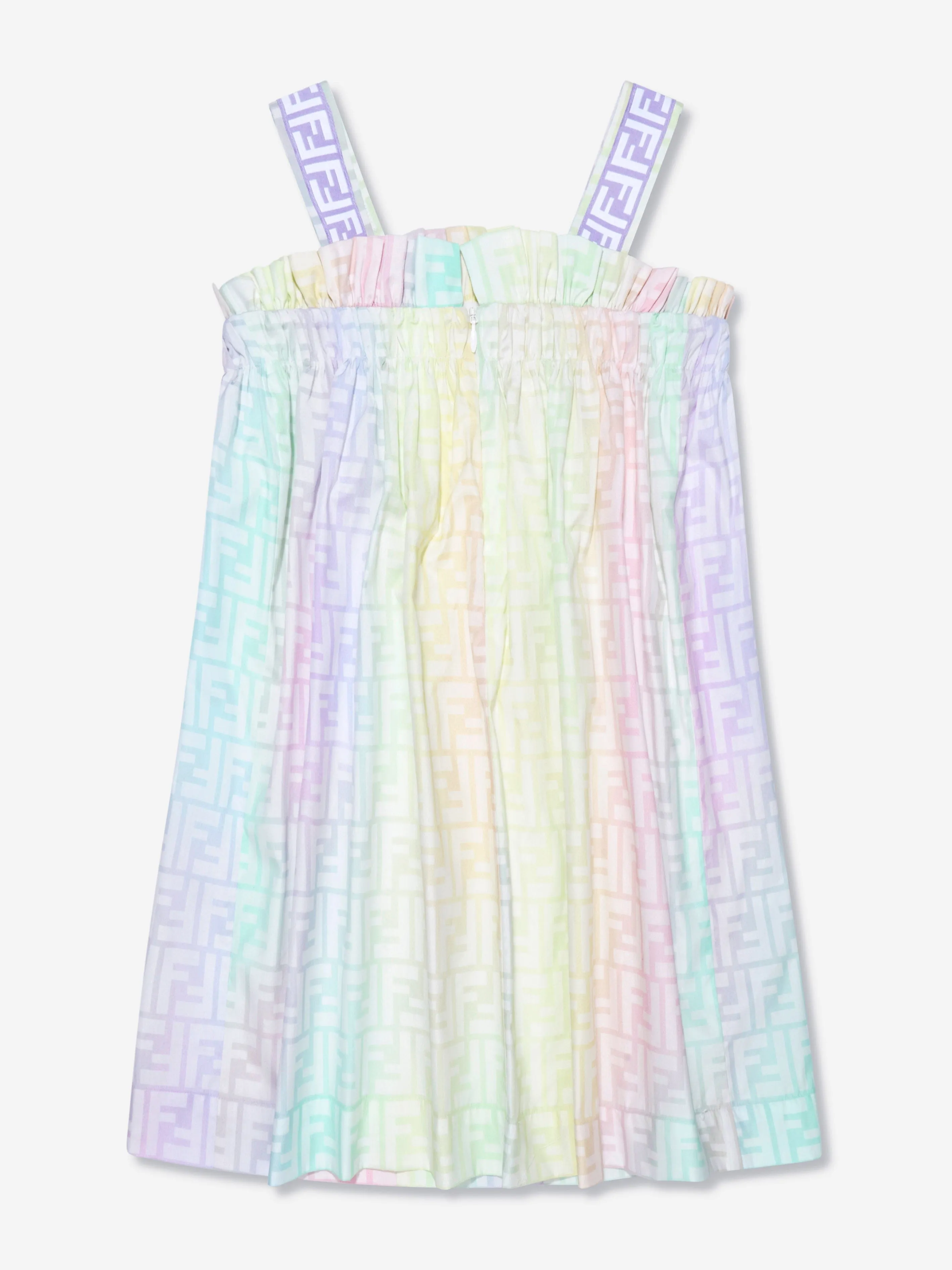 Fendi Girls Sleeveless Metaverse Dress in Multicolour