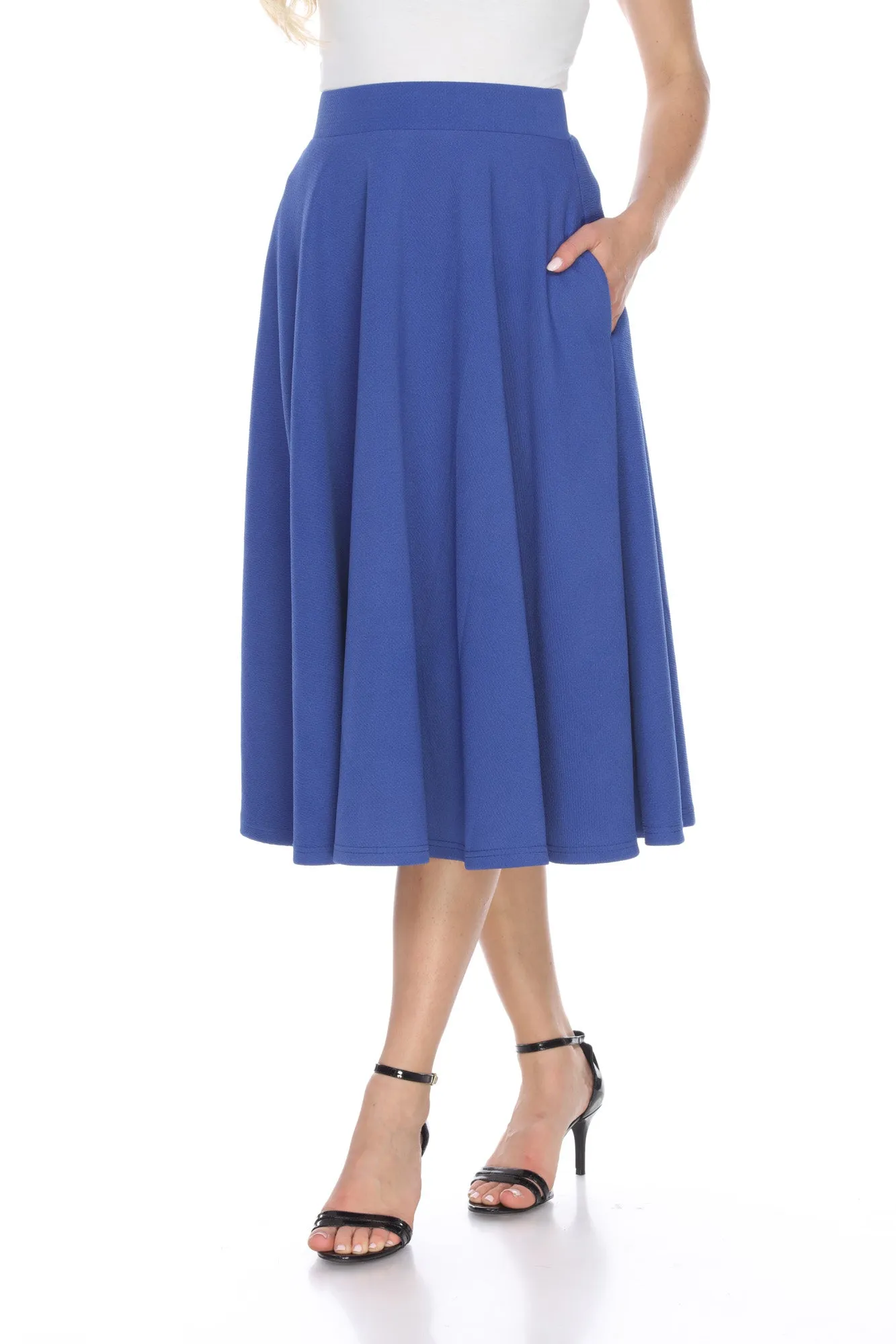 Flared Midi Skirt with pockets