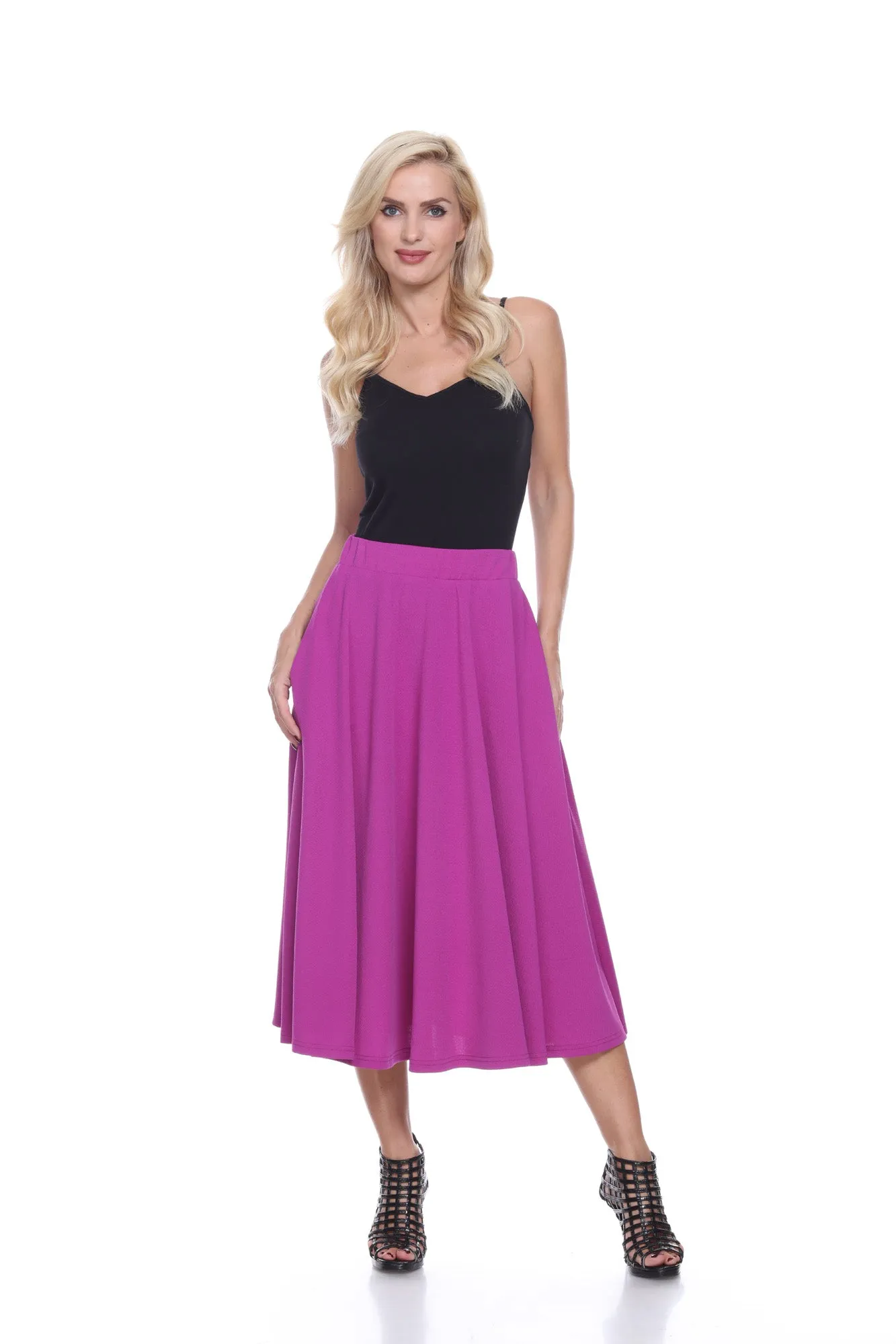 Flared Midi Skirt with pockets