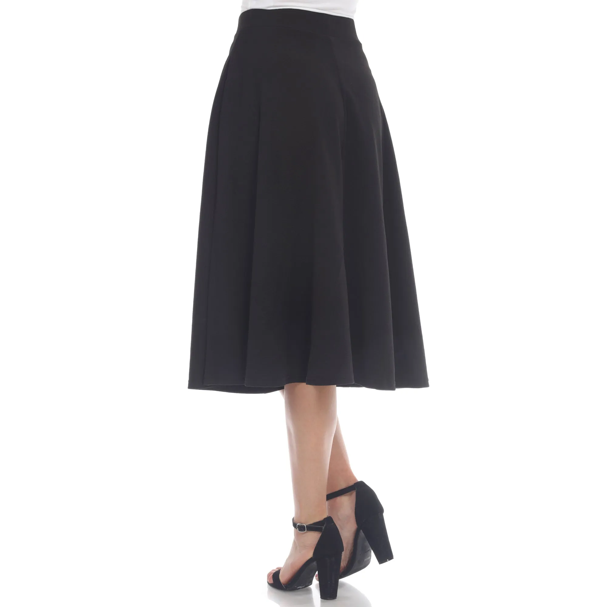 Flared Midi Skirt with pockets