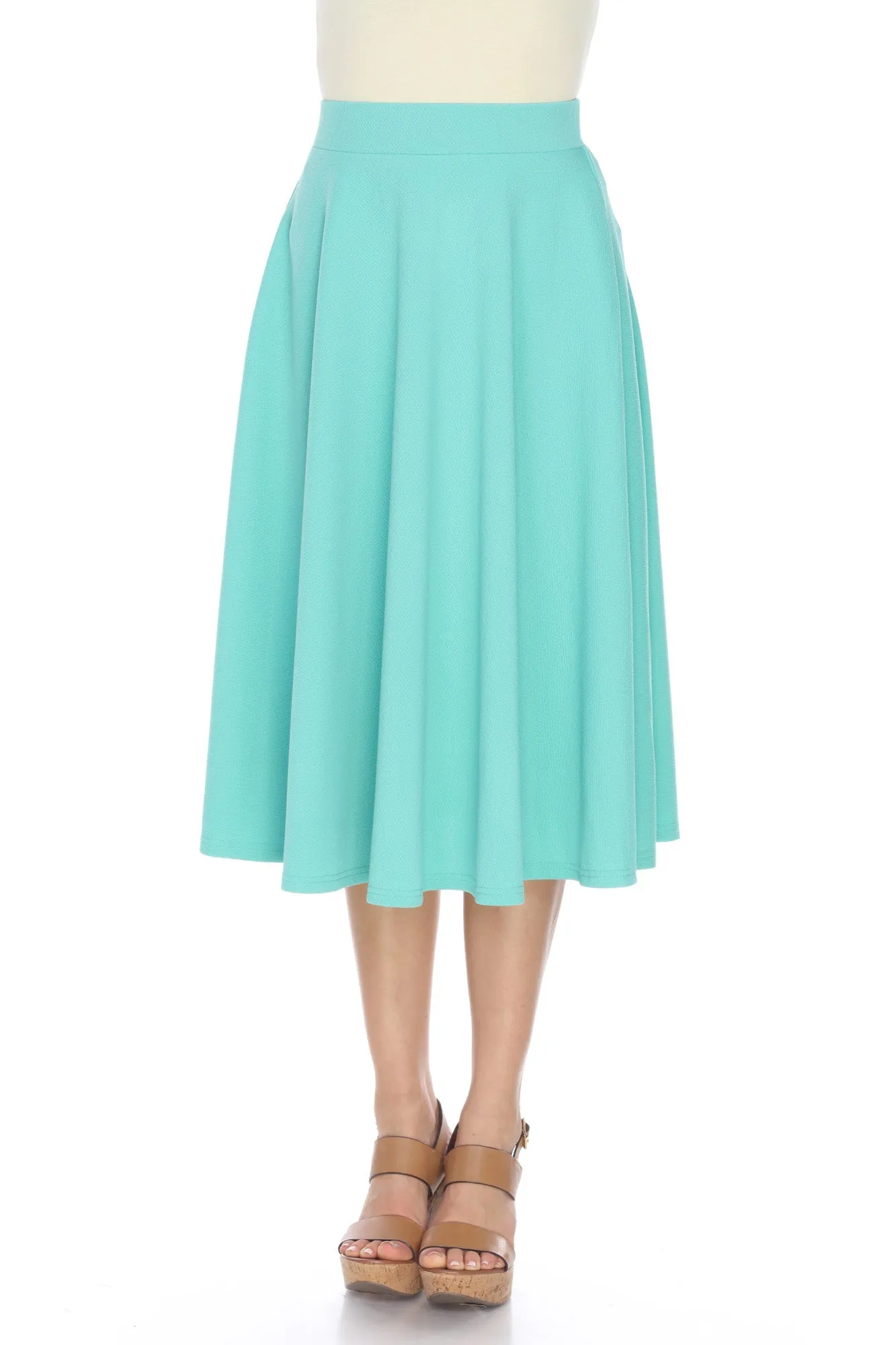 Flared Midi Skirt with pockets