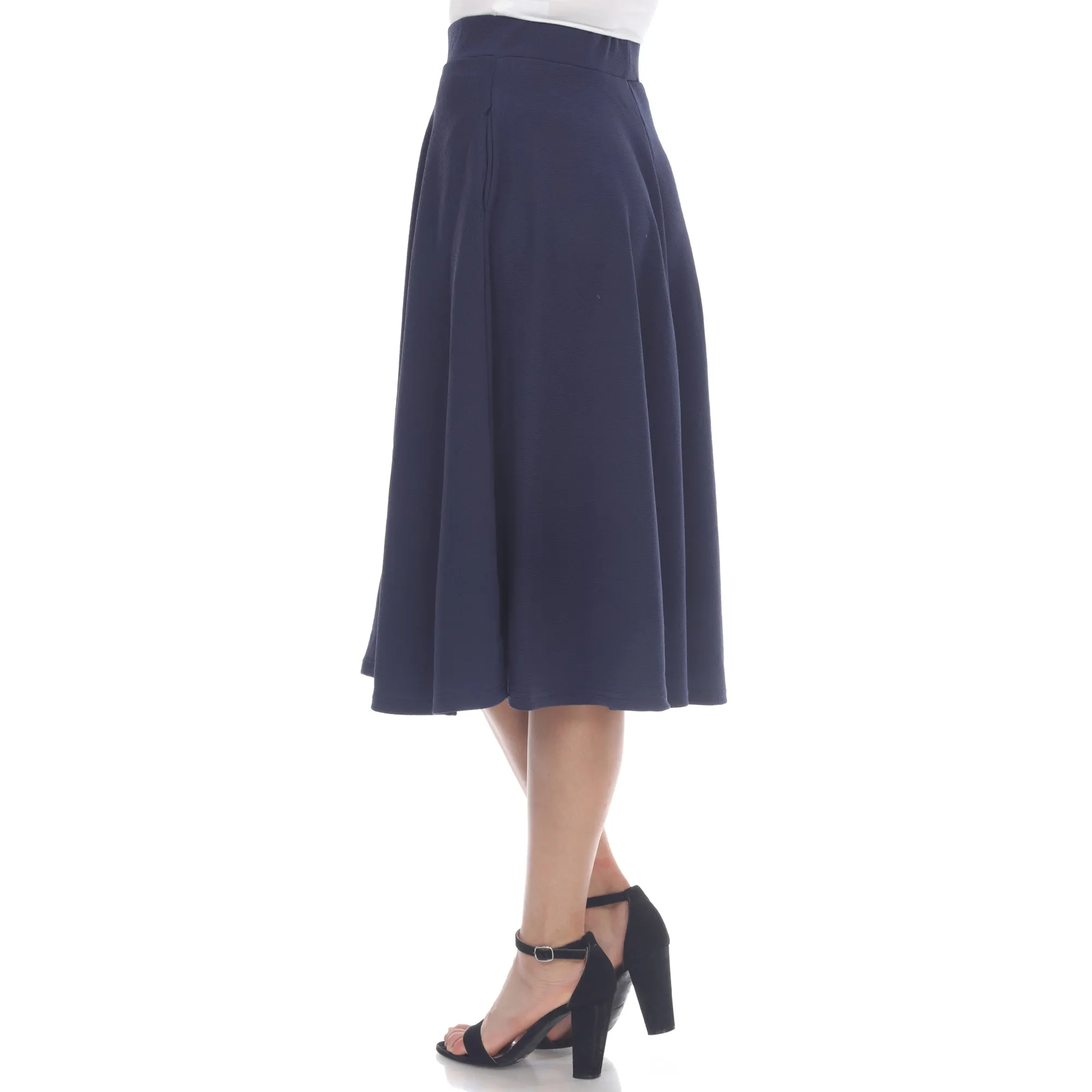 Flared Midi Skirt with pockets