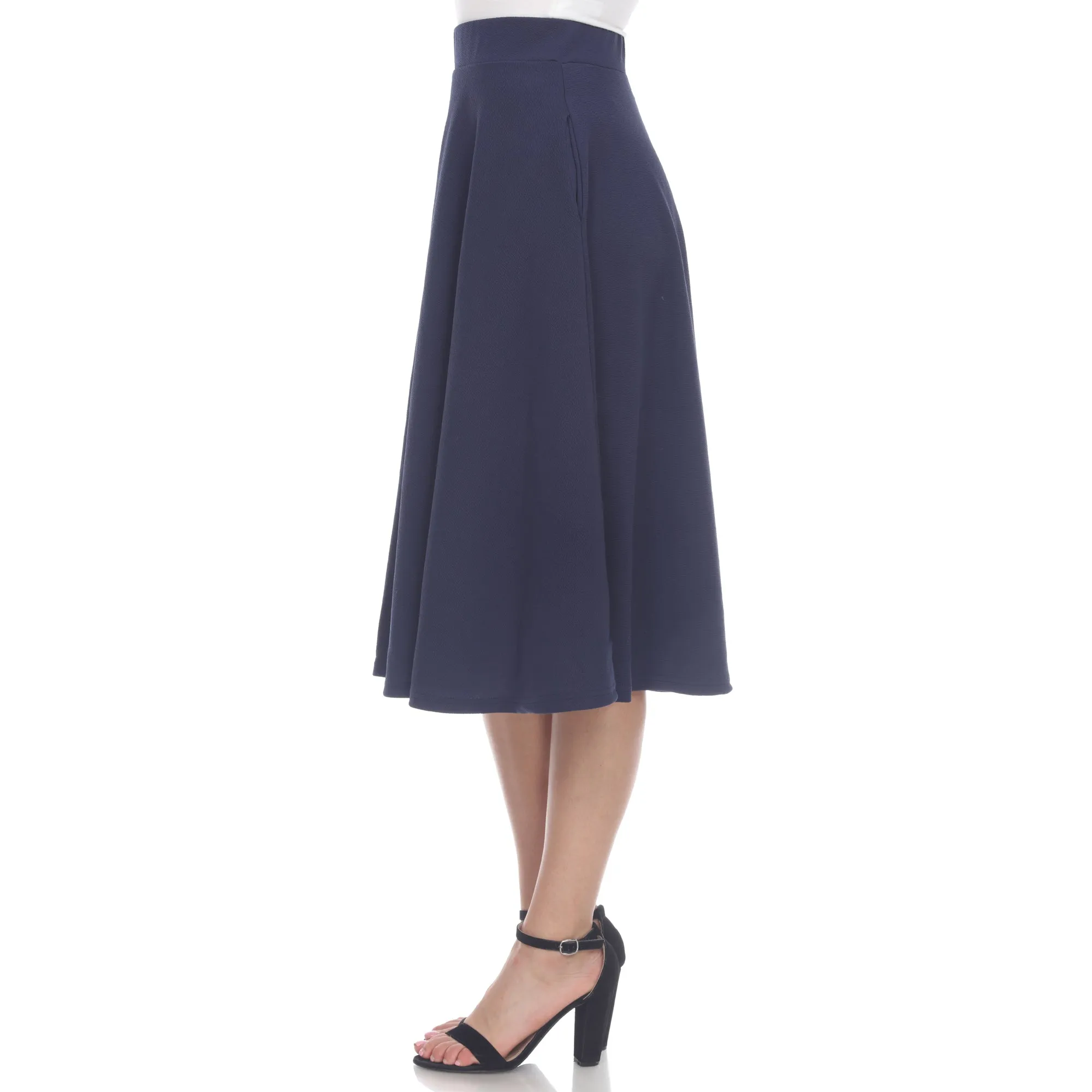 Flared Midi Skirt with pockets