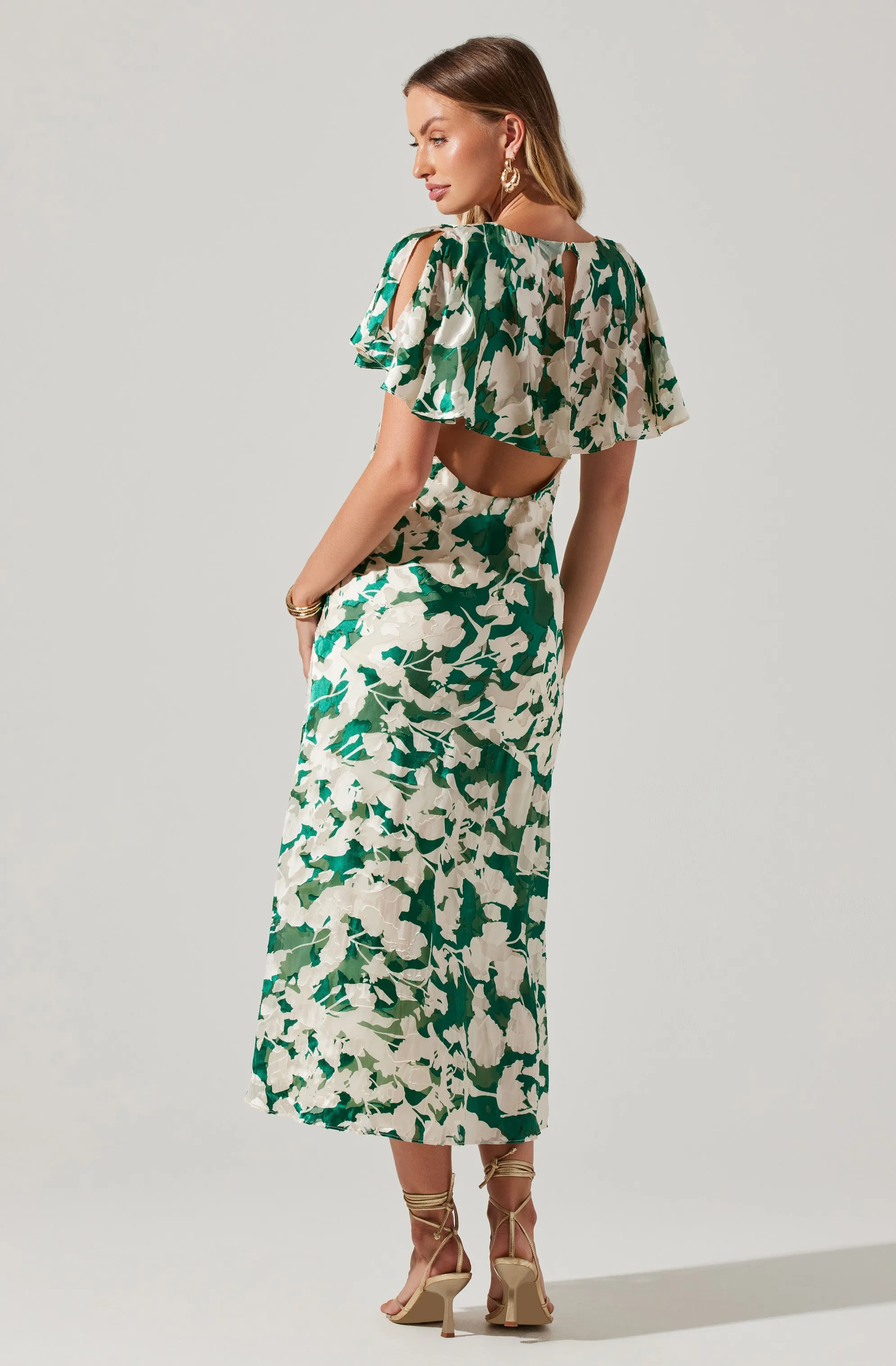 Florecita Floral Print Midi Dress