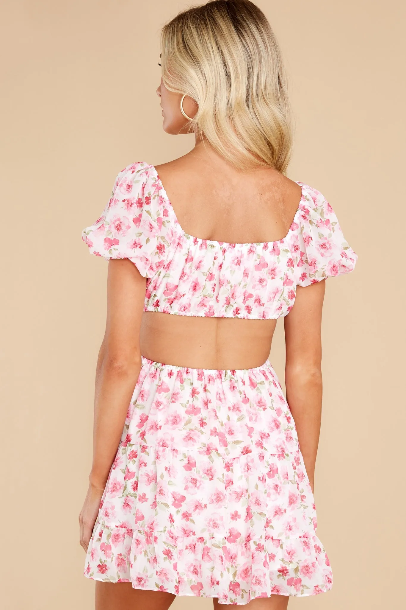 For Sweethearts Only Pink Floral Print Dress