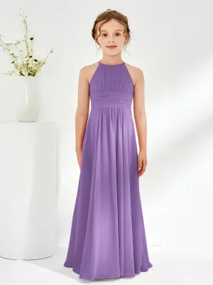 Halter Chiffon Junior Bridesmaid Dresses Tahiti