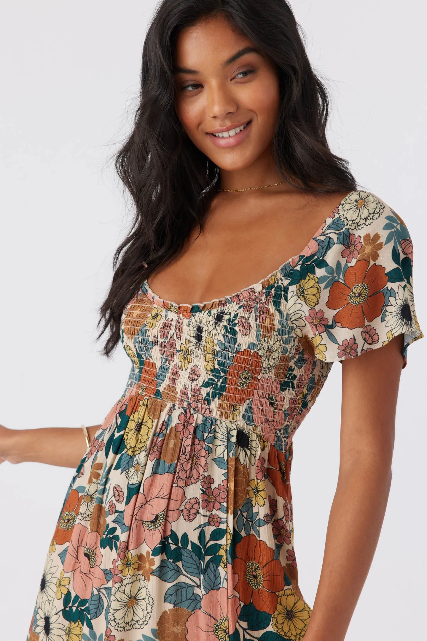 HAYZEL TENLEY FLORAL MIDI DRESS