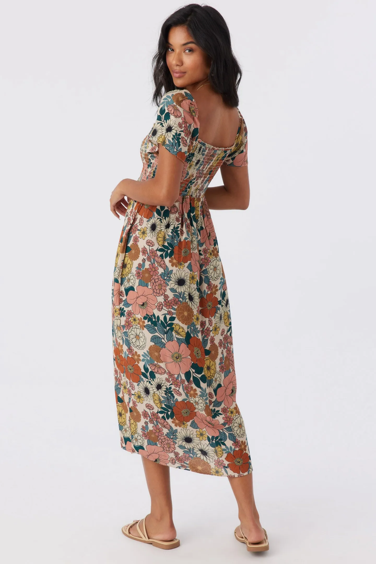 HAYZEL TENLEY FLORAL MIDI DRESS