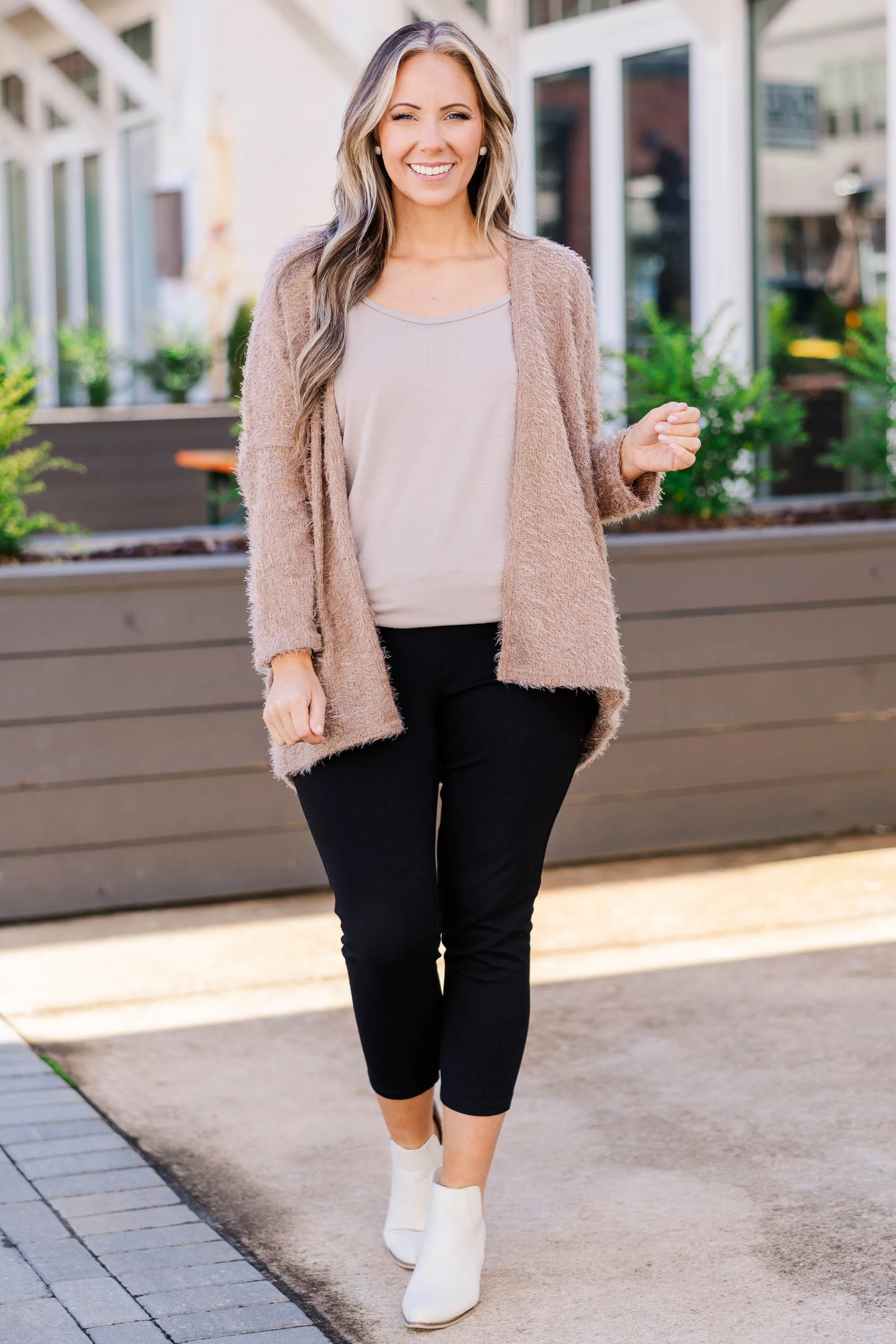 Heart So Big Cardigan, Taupe