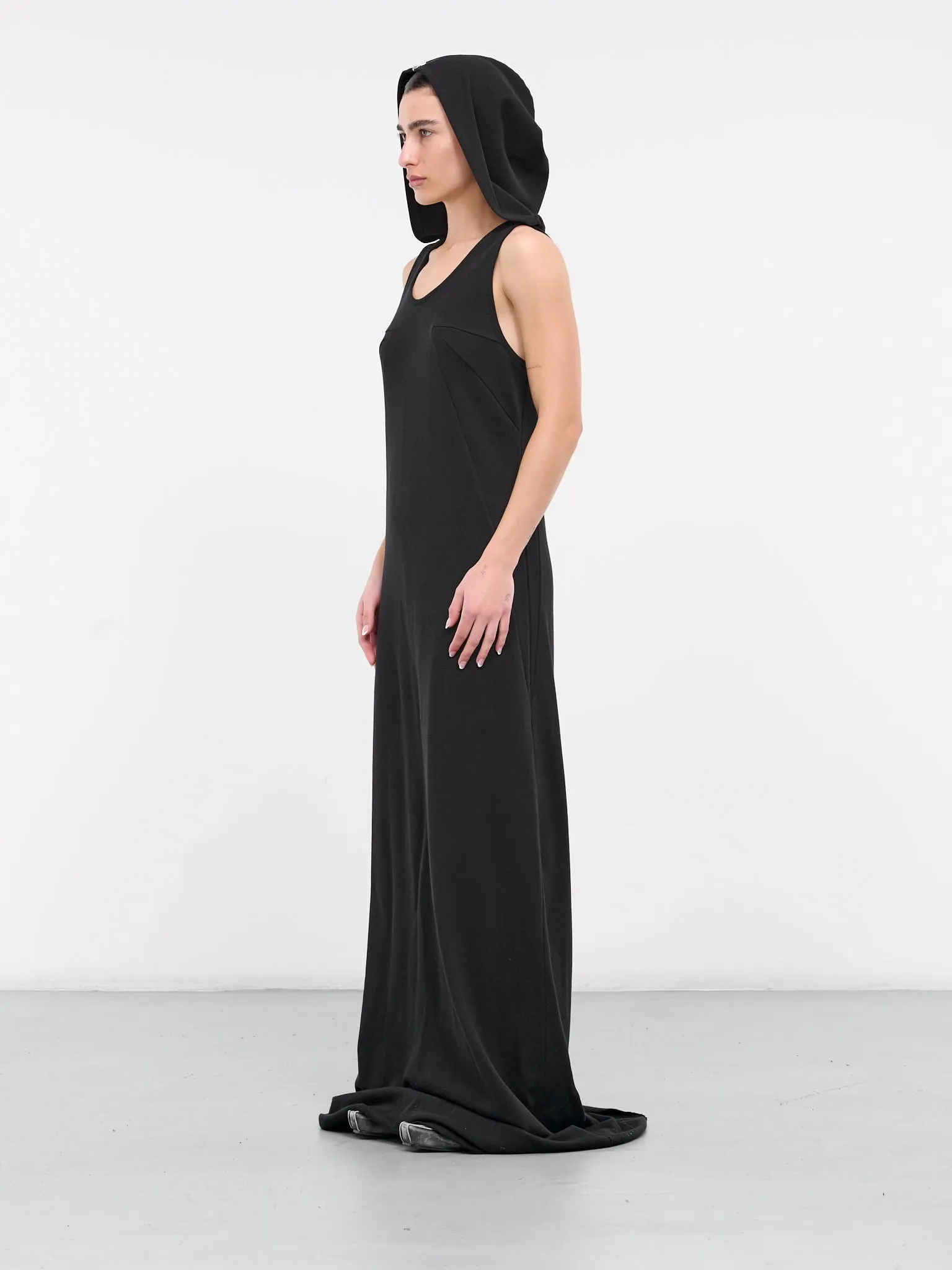 Hooded Long Dress (SY-D12-BLACK)