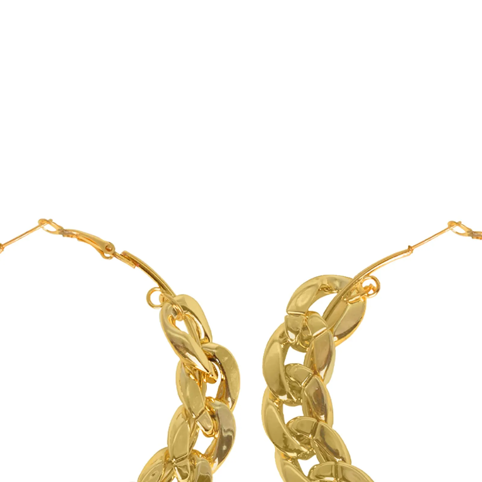 Joker & Witch Retro Gold Chain Hoops for Women