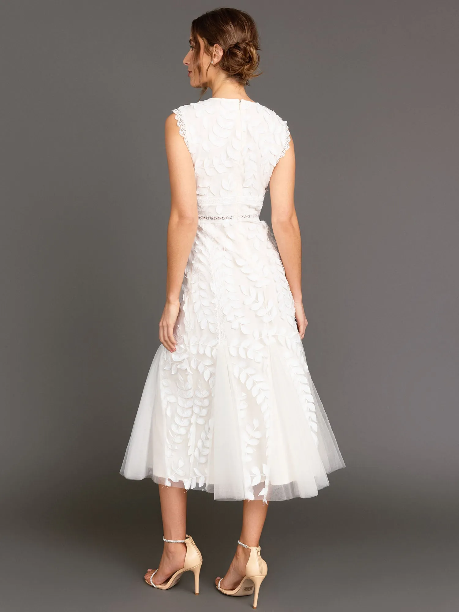 Just Me Leaf Lace Midi Fit & Flare Dress - Brands We Love