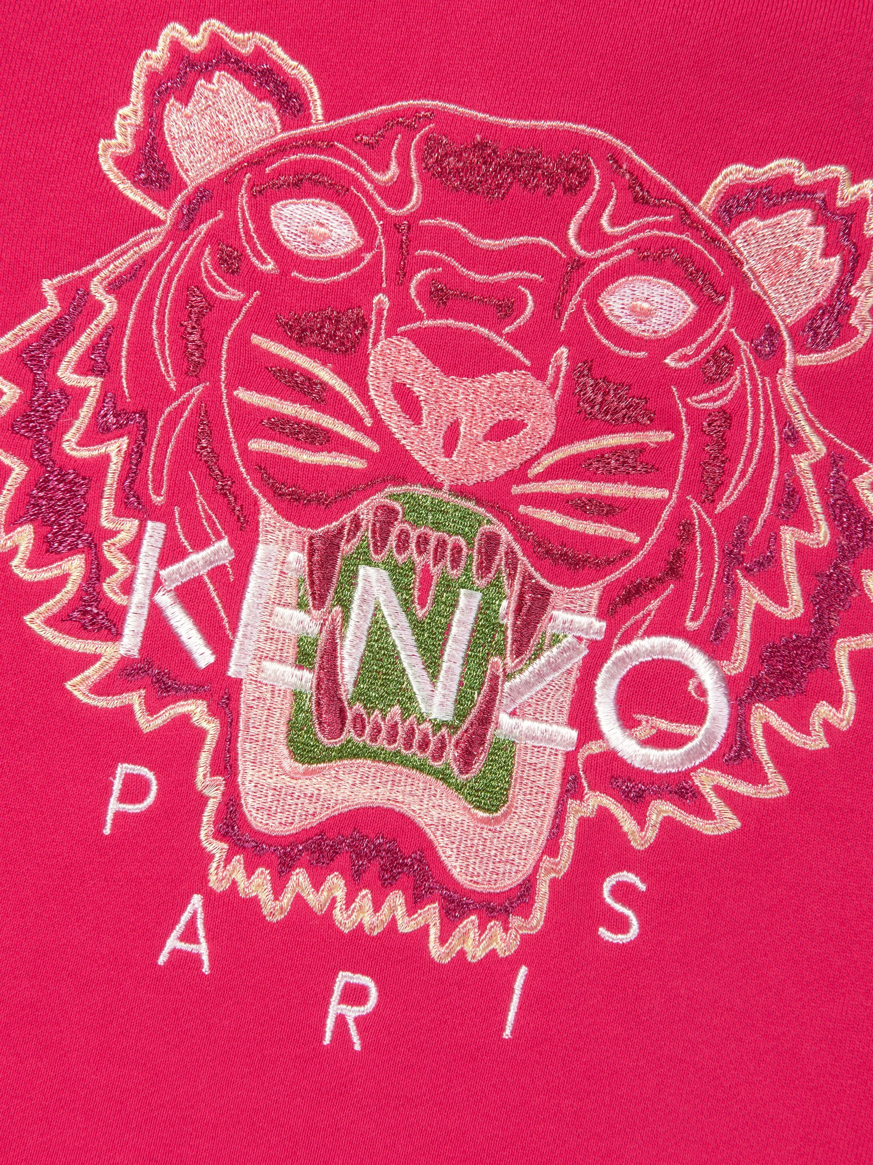 KENZO Girls Tiger T-Shirt Dress in Pink