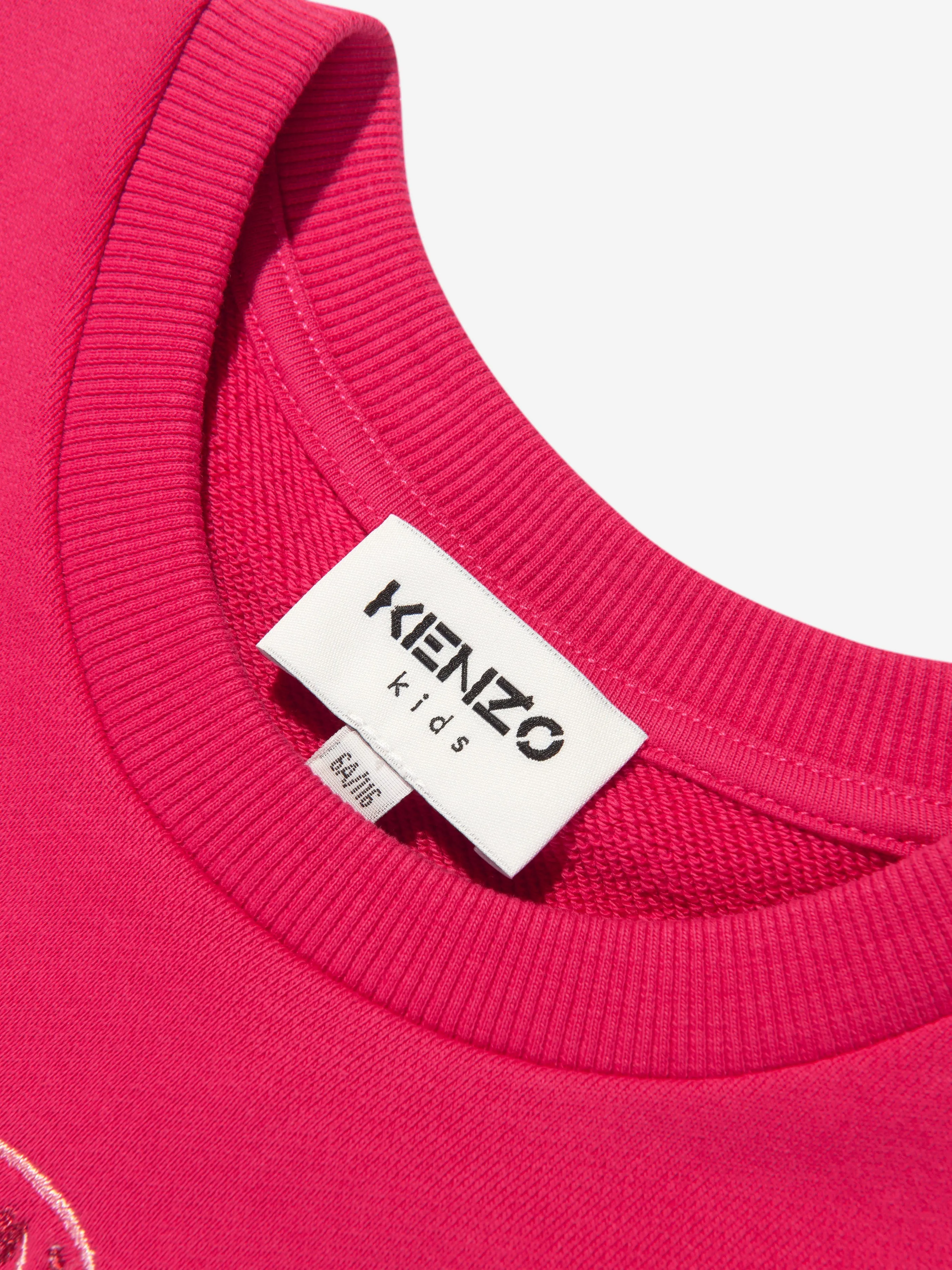 KENZO Girls Tiger T-Shirt Dress in Pink