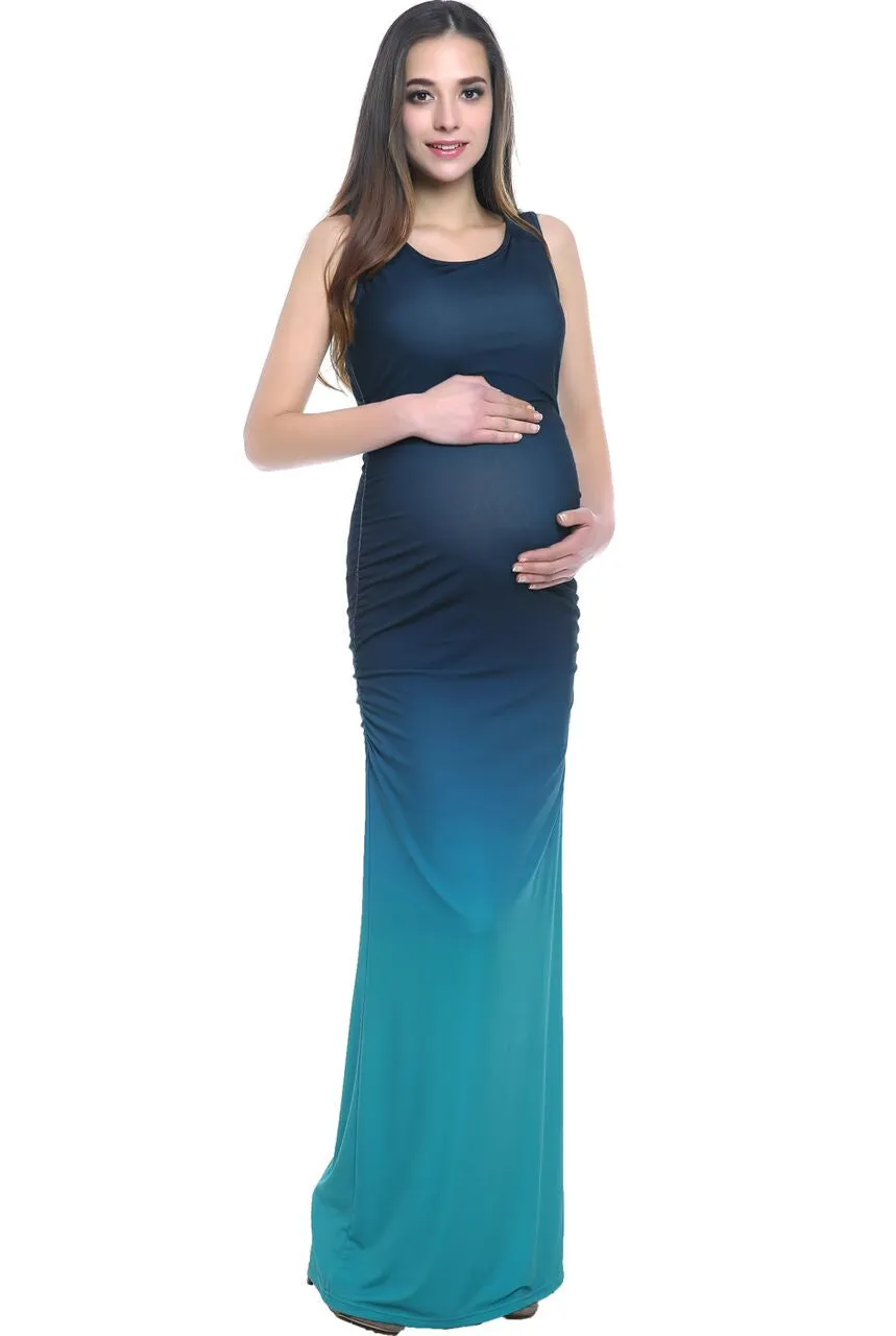 Kimi   Kai Maternity "Sonia" Ombre Tank Column Maxi Dress