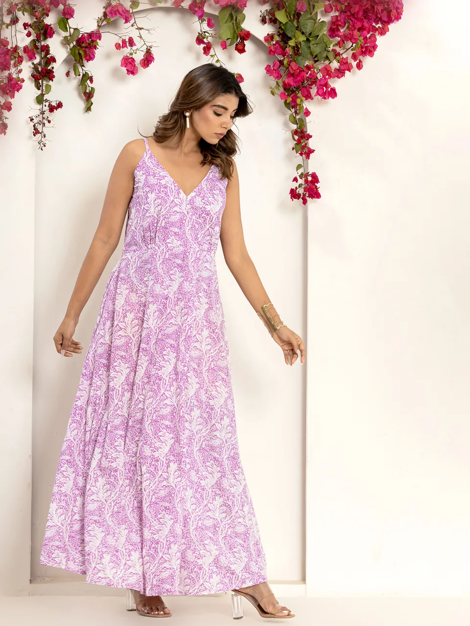 Lavender Plum breezy Pure Cotton Maxi