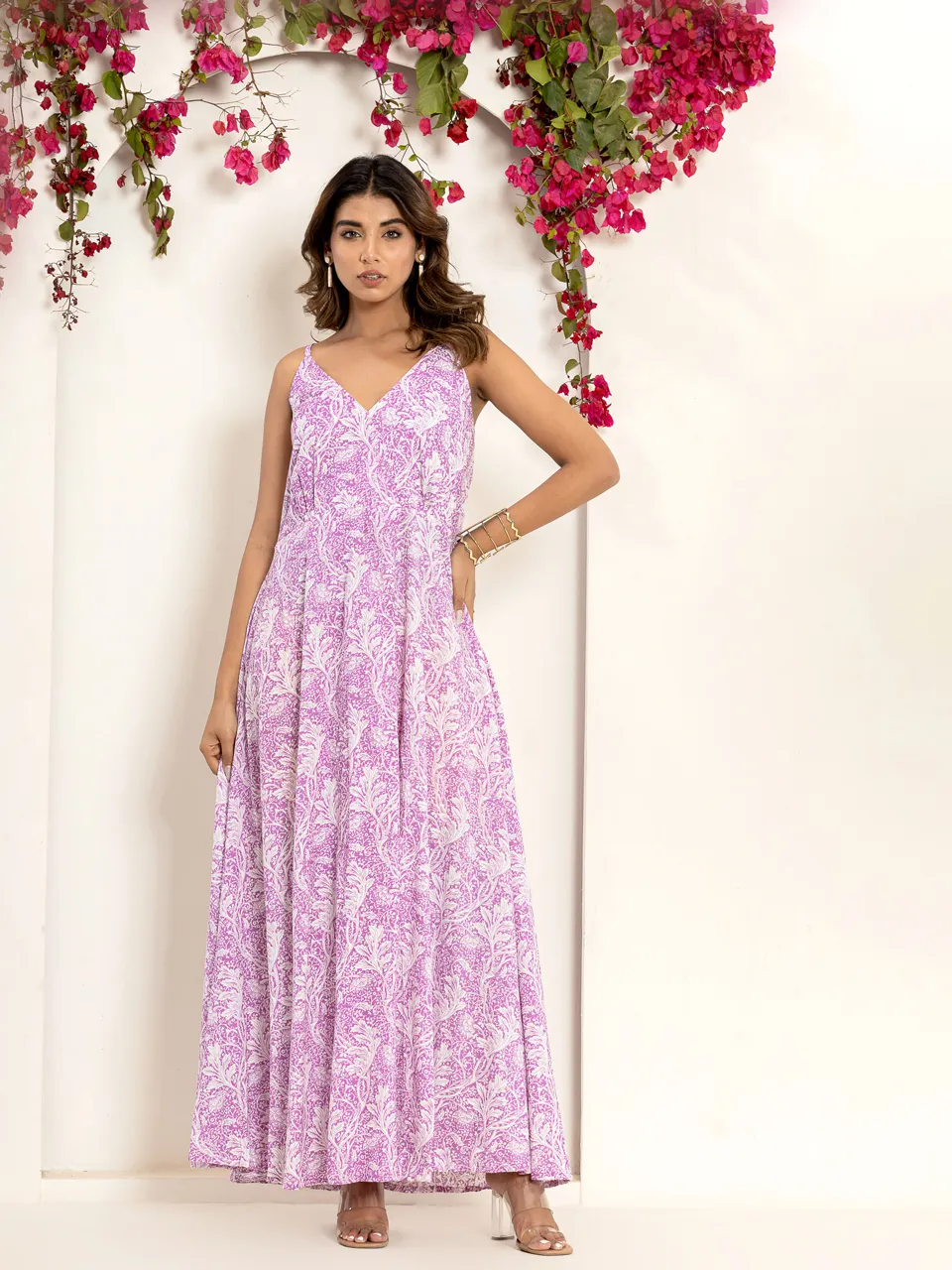 Lavender Plum breezy Pure Cotton Maxi