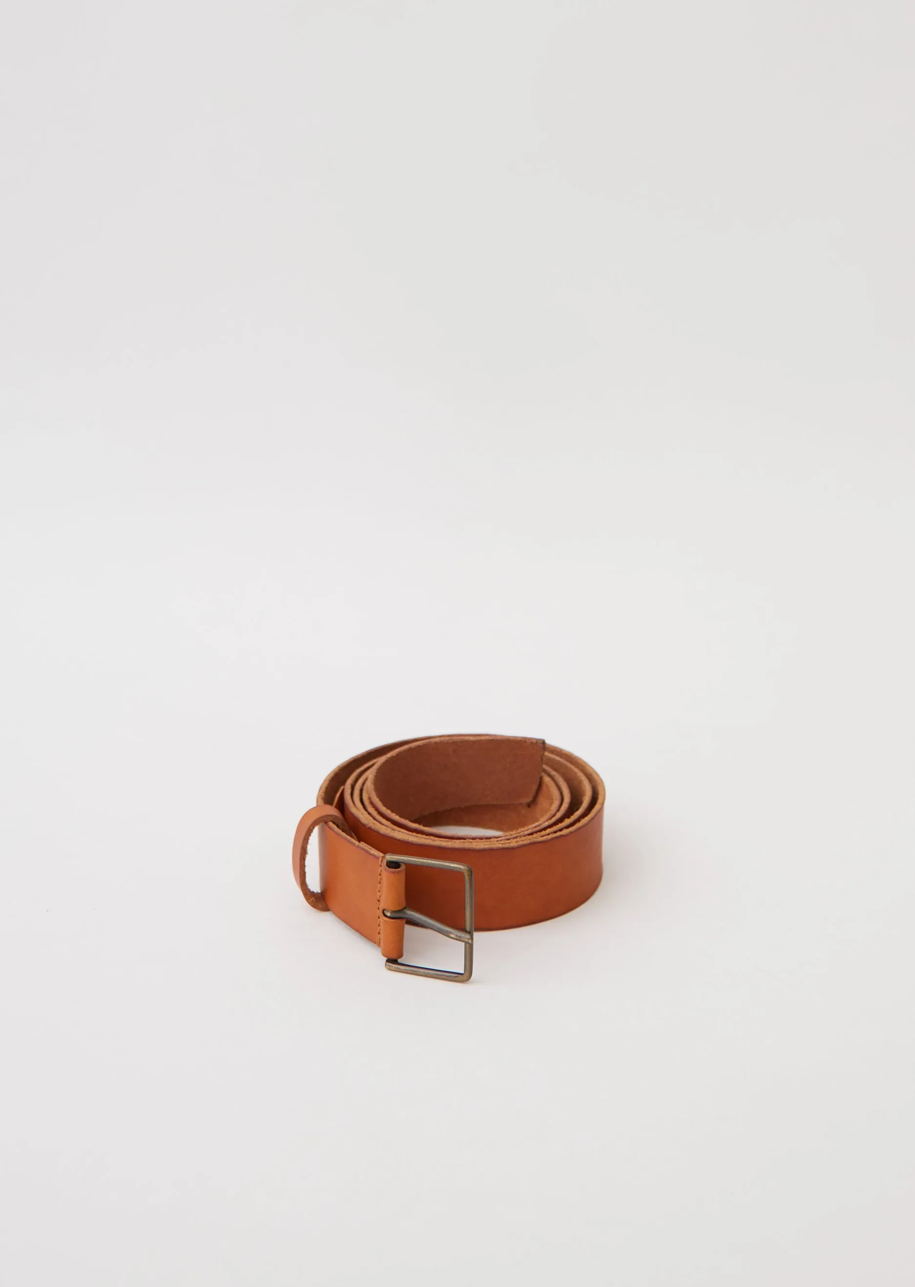 Leather High Belt with Buckle — Miele