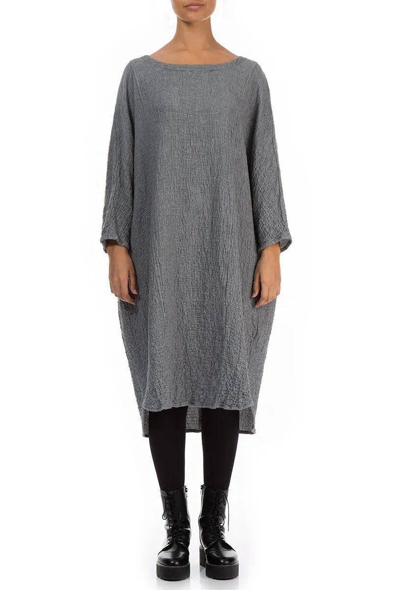 Loose Grey Wool Dress