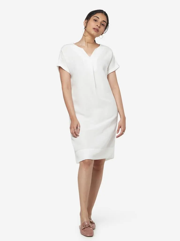 LOV White Suzie V-Neck Dress