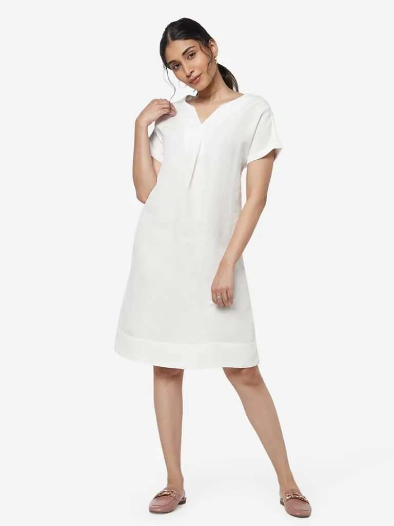 LOV White Suzie V-Neck Dress