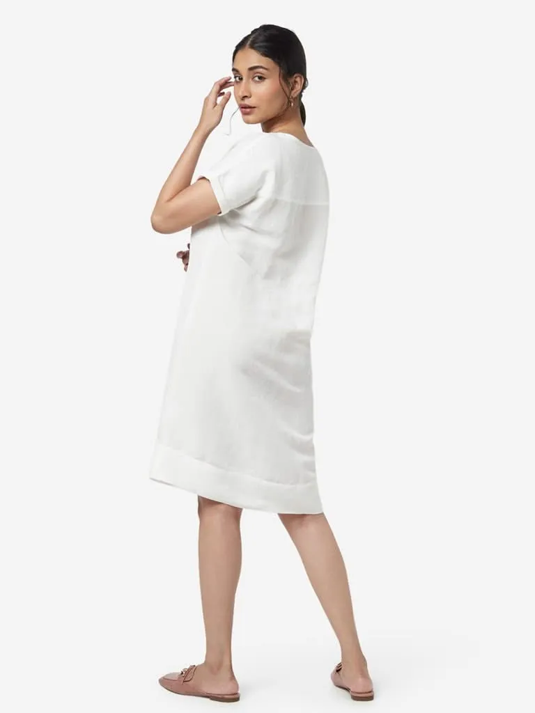 LOV White Suzie V-Neck Dress