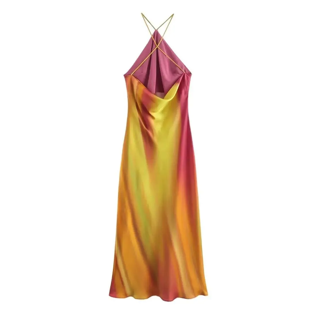 Madeline Retro Halter Dress