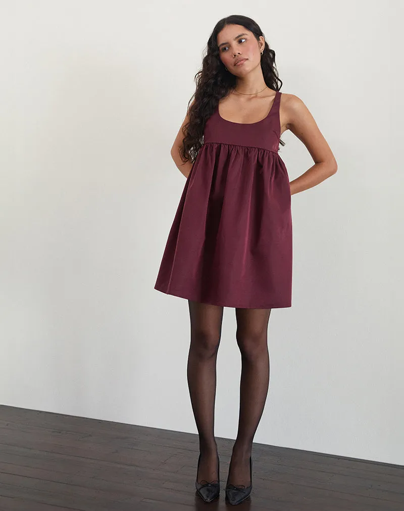 Marona Dress in Dark Berry