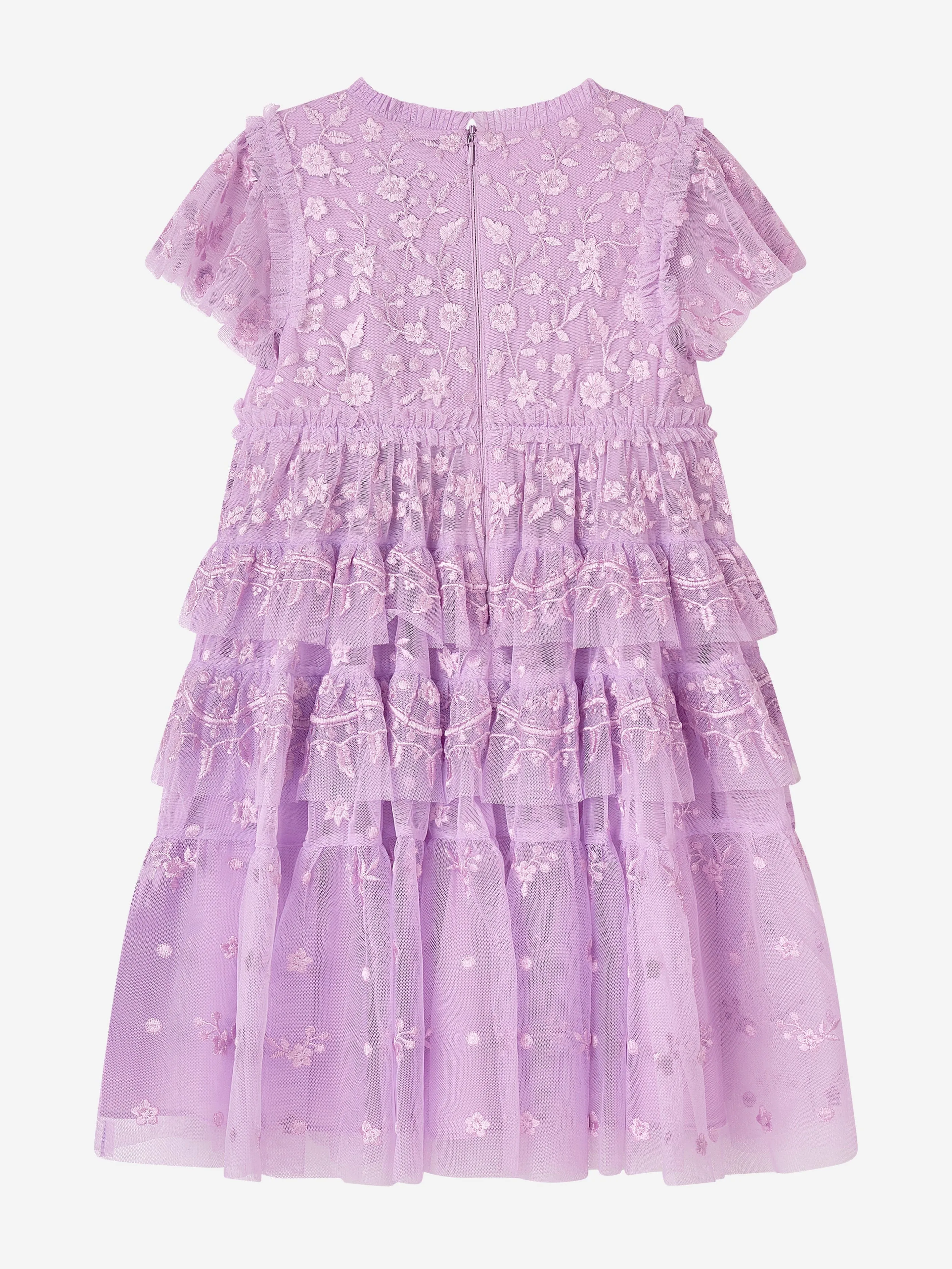 Needle & Thread Girls Angelica Lace Dress in Purple