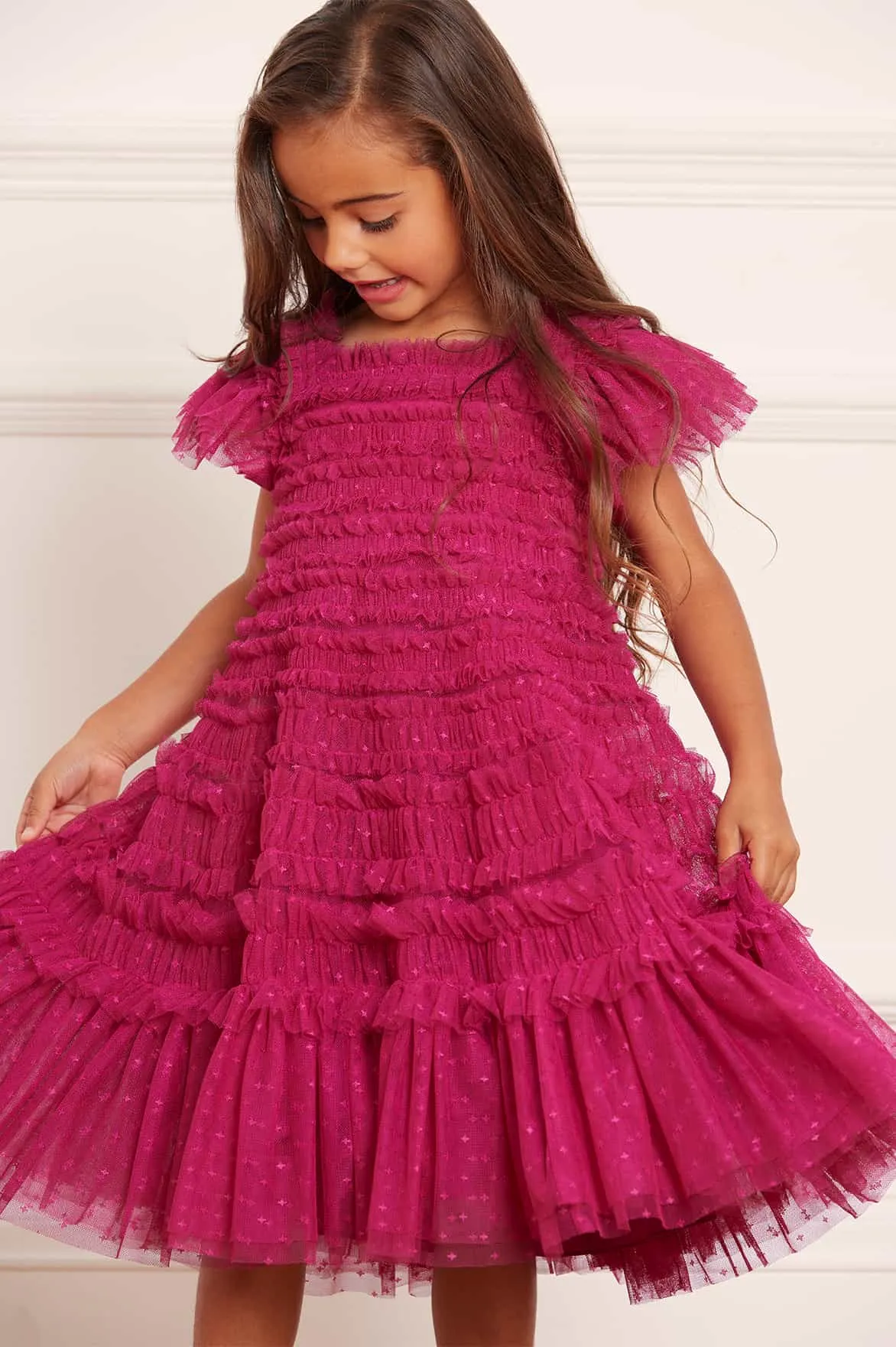 Needle & Thread Girls Lisette Dress in Pink