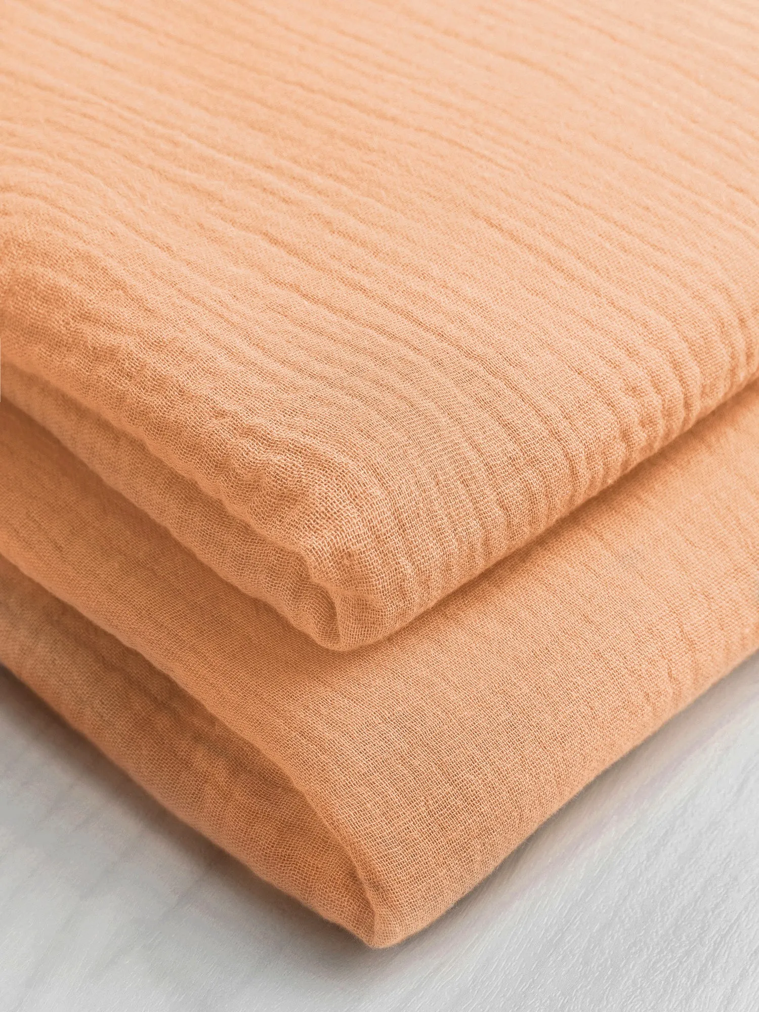 Organic Cotton Double Gauze - Apricot - Swatch