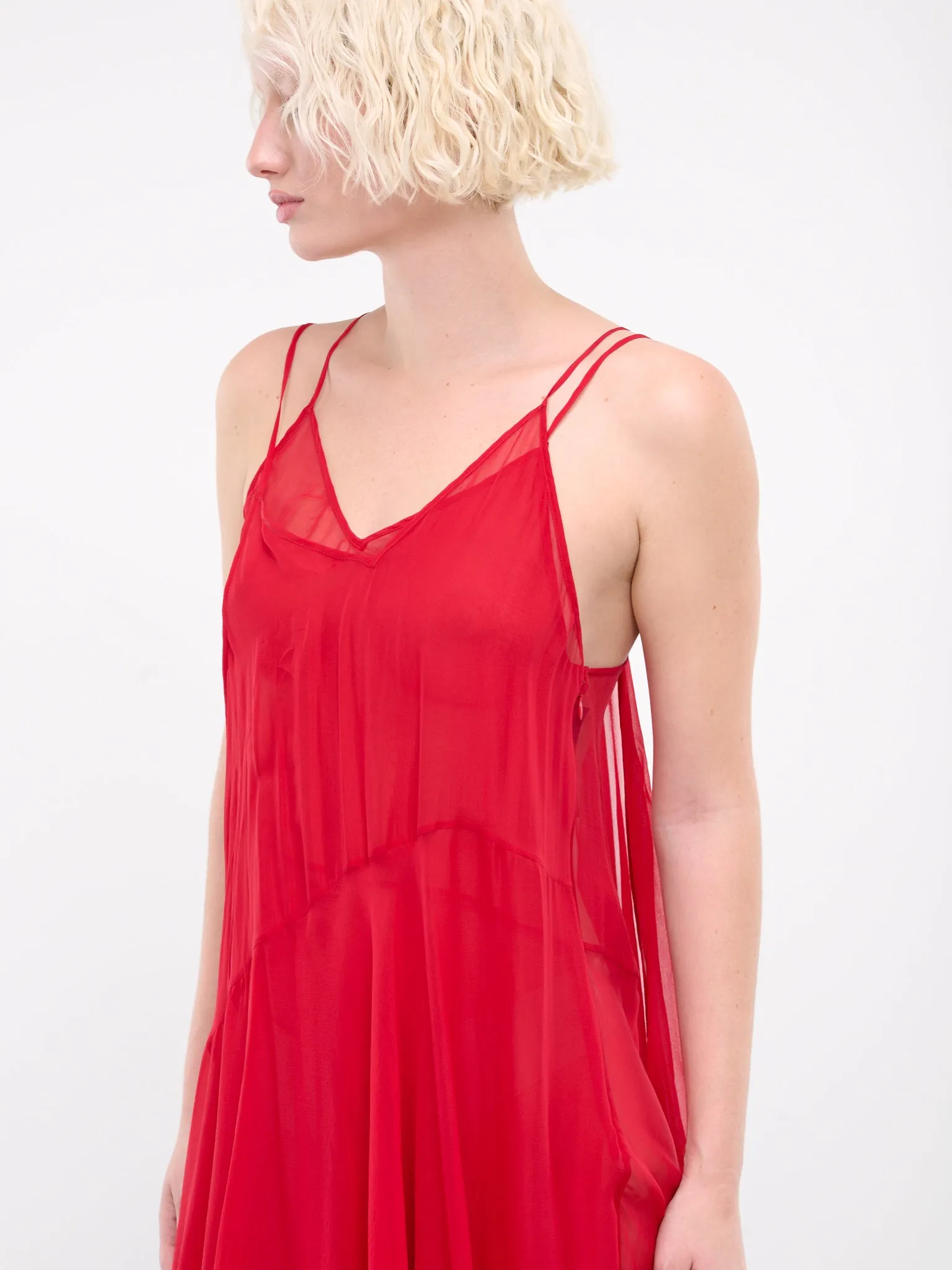 Pina Double Silk Dress (S1WDR03-RED)