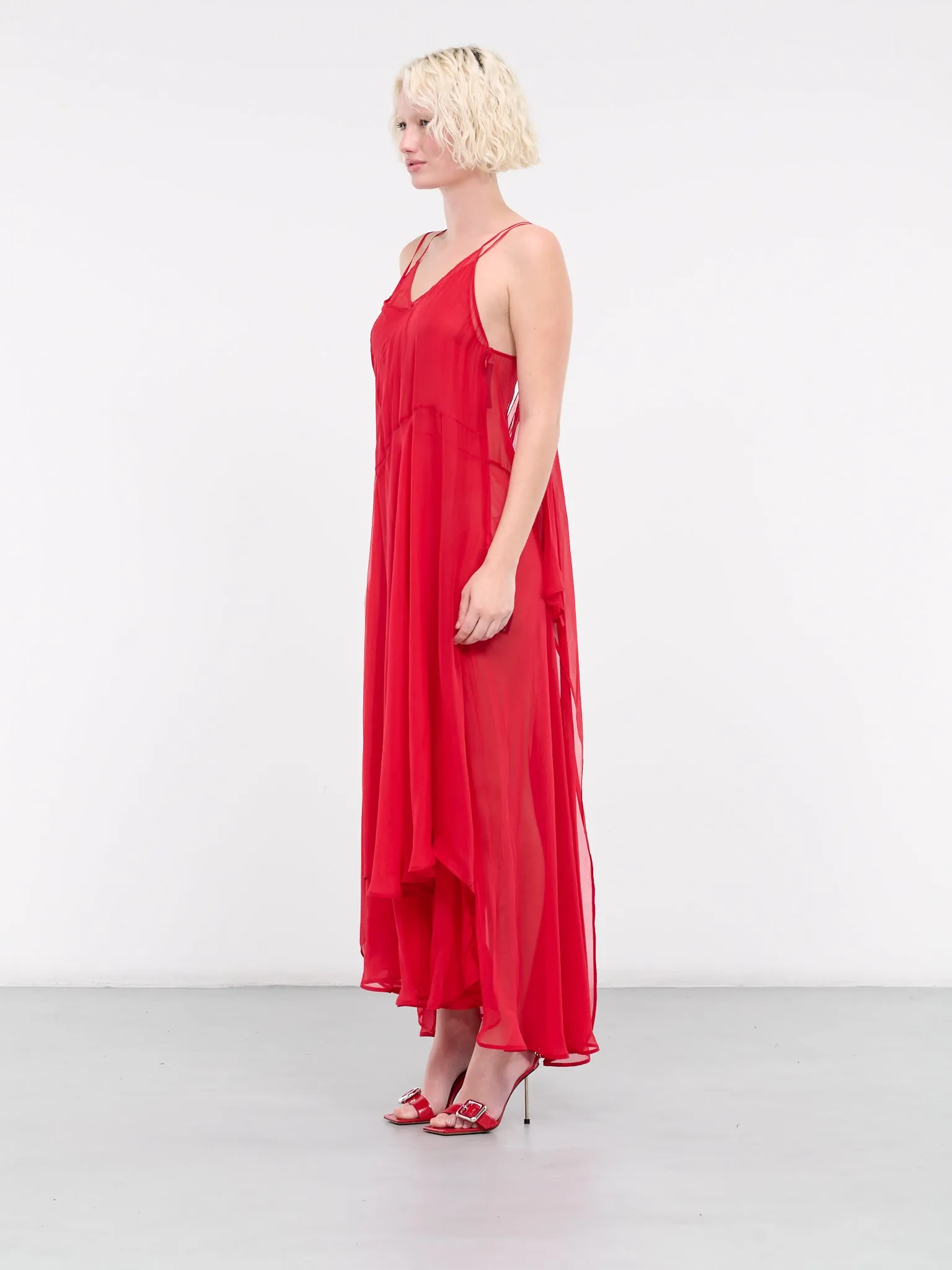 Pina Double Silk Dress (S1WDR03-RED)